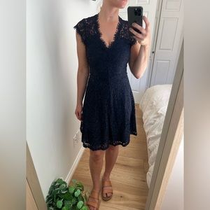 Navy blue lace dress